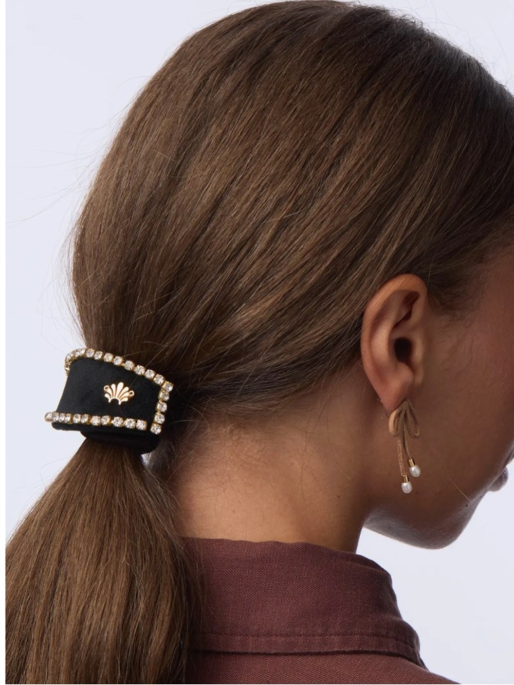 Lele Sadoughi Genie Crystal Edge Hair Tie New - Picture 2 of 5